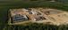 Aerial view of a wastewater facility.