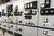 wall of switchgears in an electric room