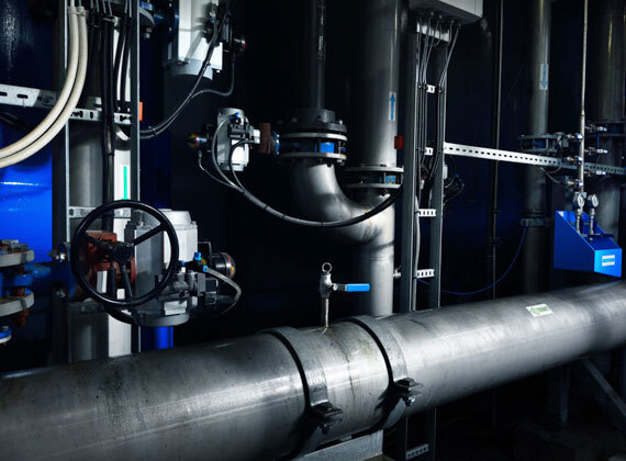 interior of water wastewater plant