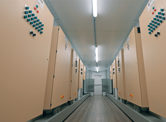 Inside view of an e-house.