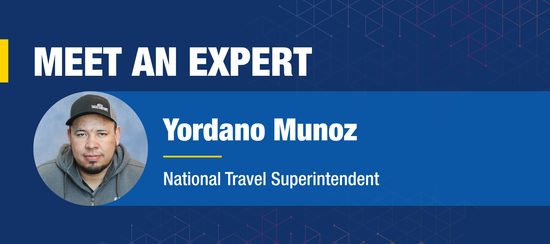 Promotional graphic reading “Meet an Expert,” featuring a portrait of Yordano Munoz and identifying him as a Superintendent.
